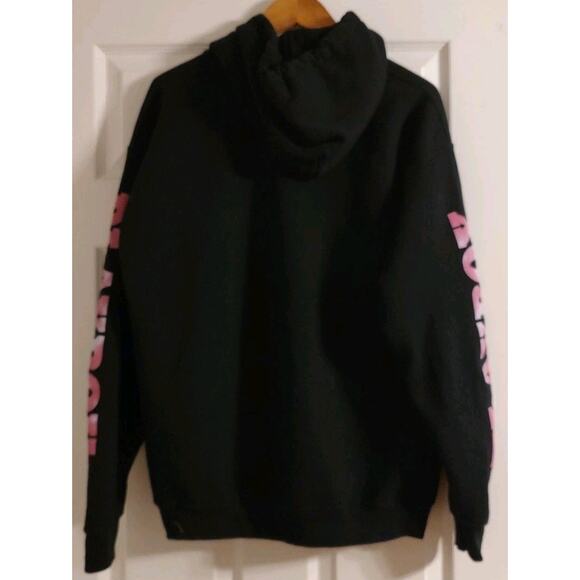 Men's Playboy Black Hoodie With Tie Die Pink Lettering - Large - Picture 4 of 5